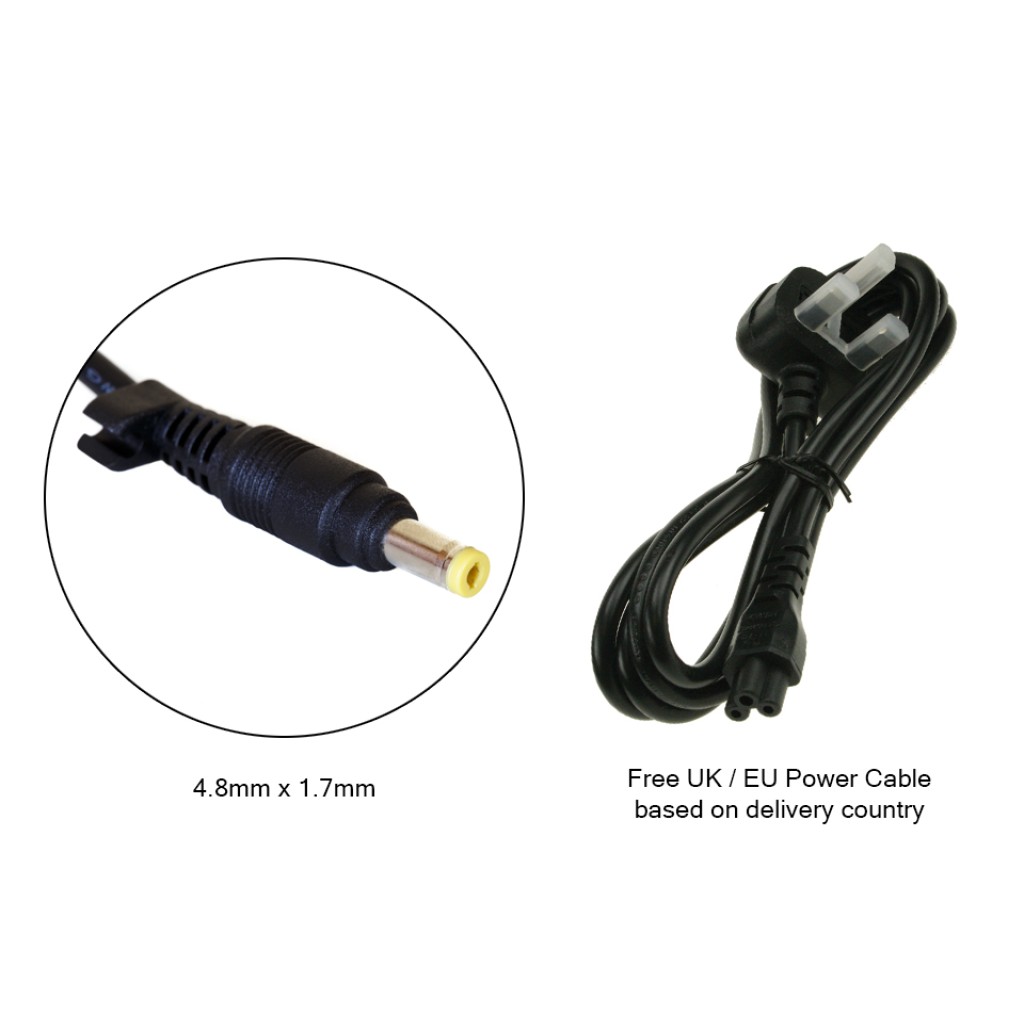 Compaq Mini 311C-1010EJ - Replacement Laptop Charger OEM AC Adapter Power Supply